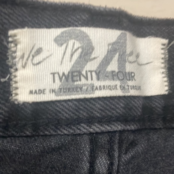 NWT We The Free - Free People - Washed Black Straight Lasso Jeans - Size 24 - Picture 7 of 8